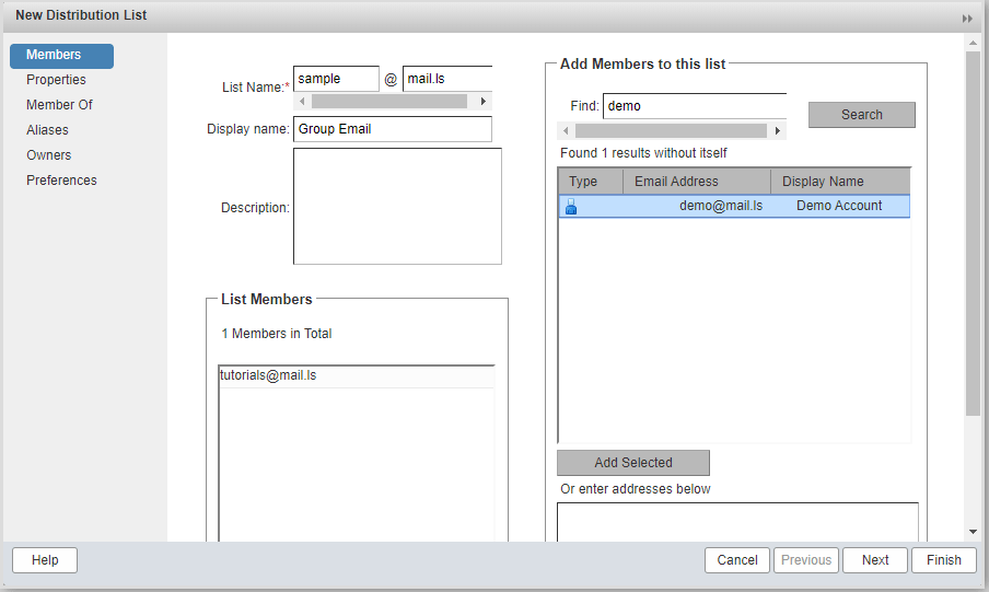 Create a Distribution List (Group Email) EhloMail User Guide